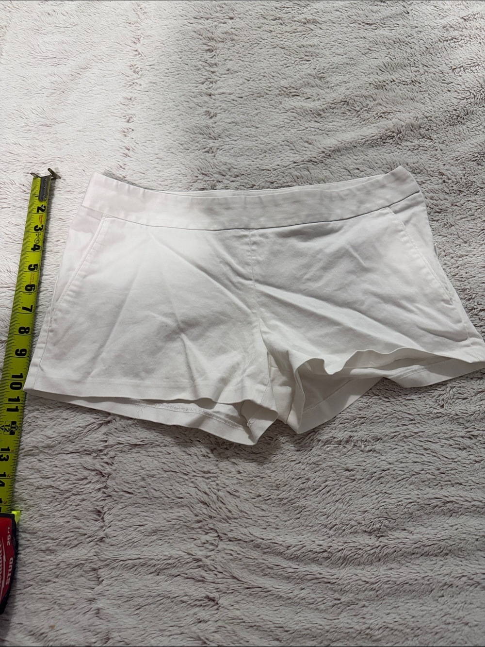 Express White Athletic Stretch Shorts